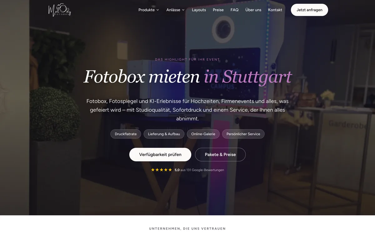 Startseite von melody-fotobox.de
