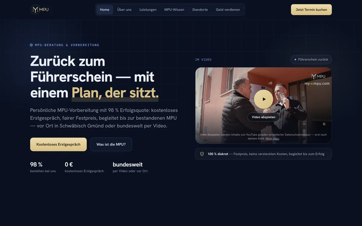 Startseite von my-mpu.com